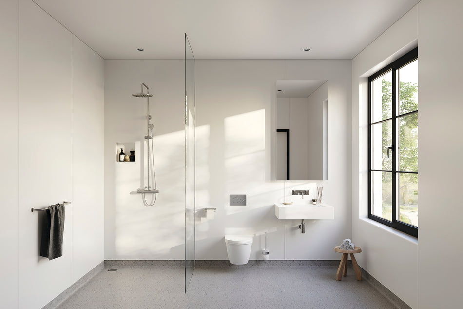 Altro Whiterock™ recessed shelf